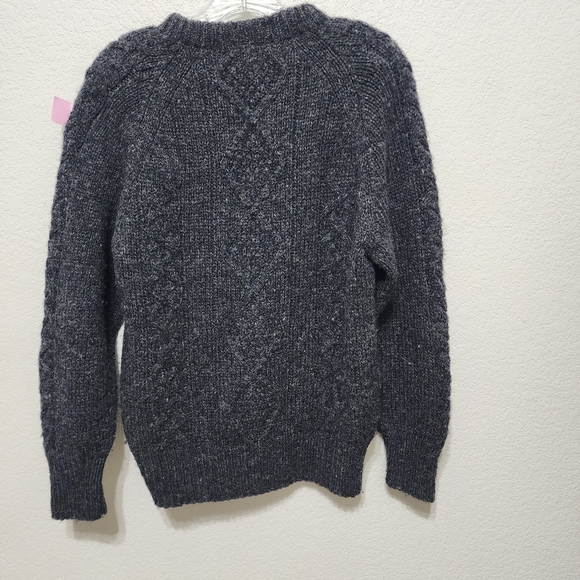 Vintage Glen Carron Gray 100% Virgin Wool Sweater S - Picture 6 of 12